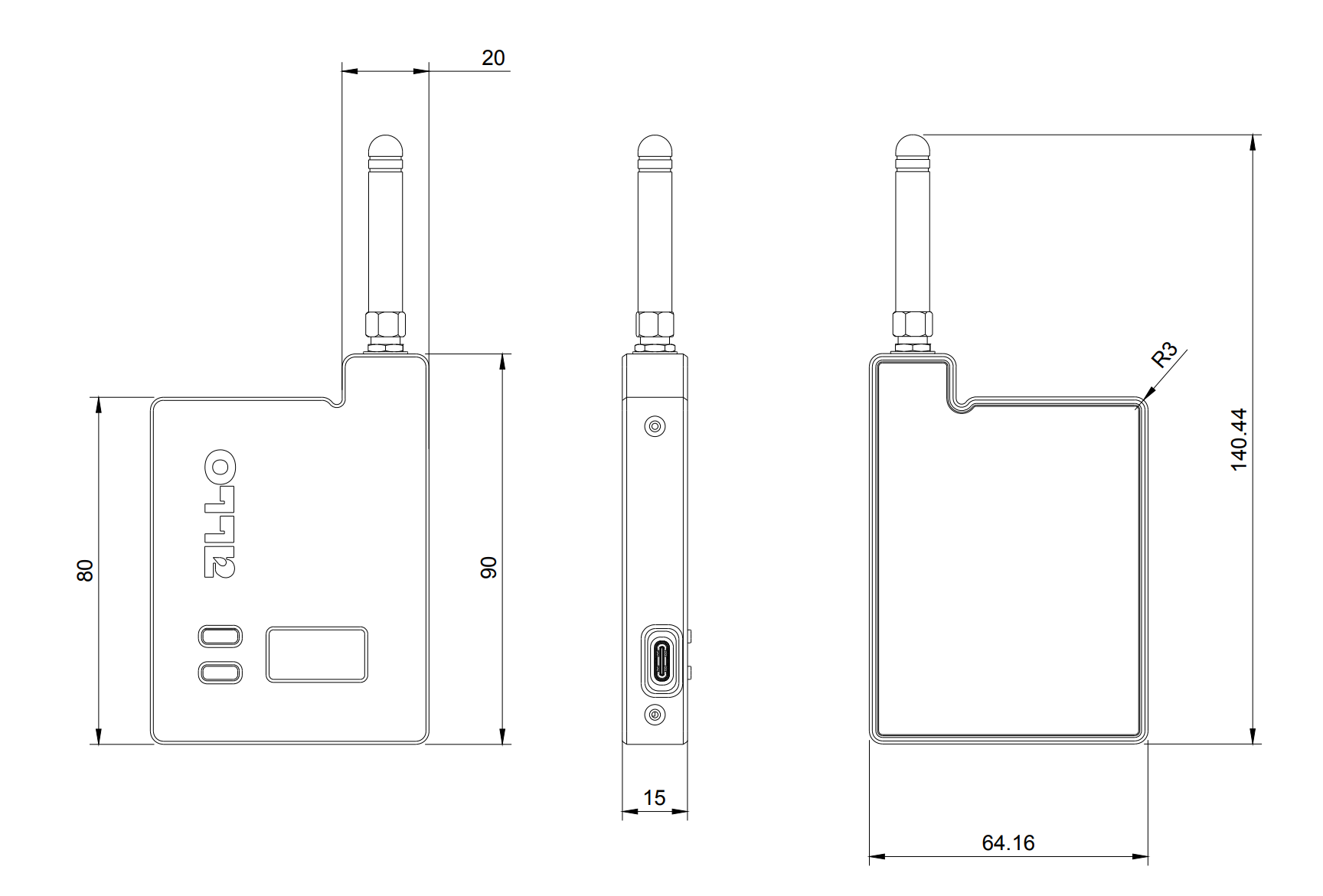Allo device dimensions