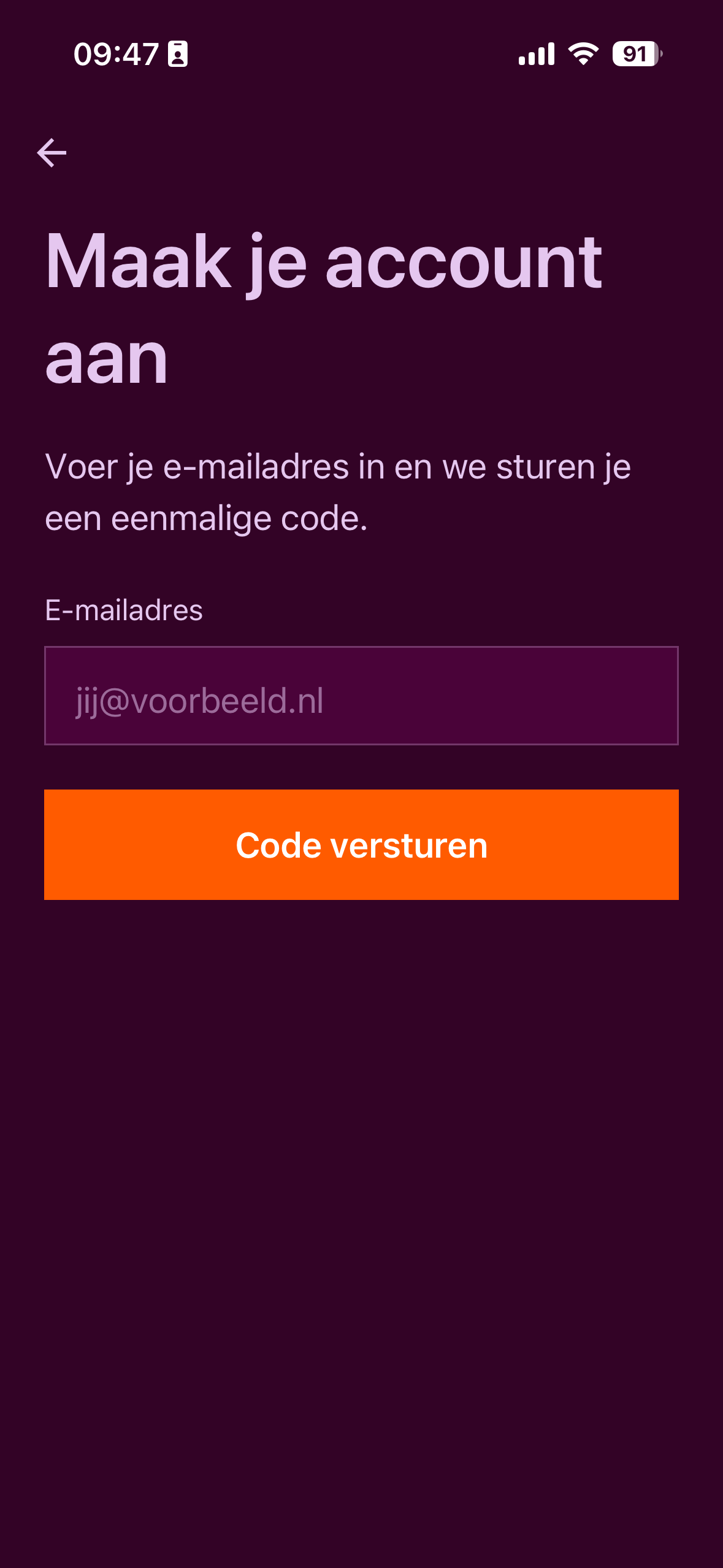 Allo creëer account - stap 3